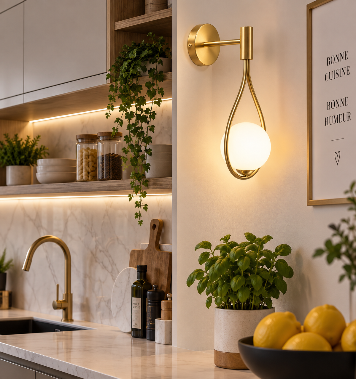 Applique globe suspendue | Sienna