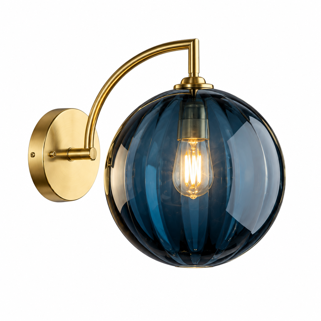 Applique globe en verre coloré | Aura