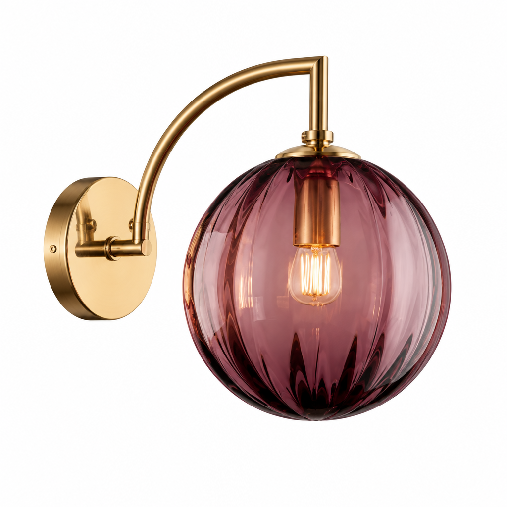 Applique globe en verre coloré | Aura
