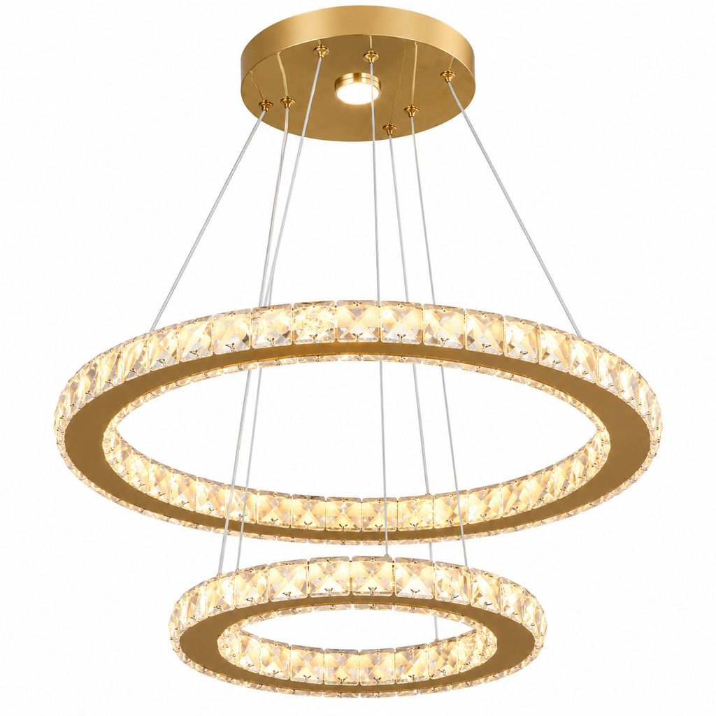 Lustre LED à 2 anneaux | Eva