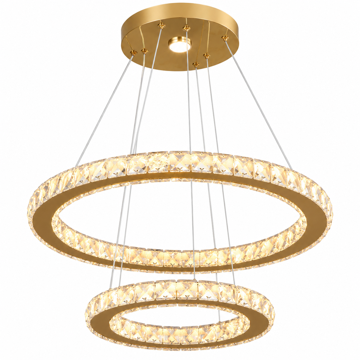 Lustre LED à 2 anneaux | Eva
