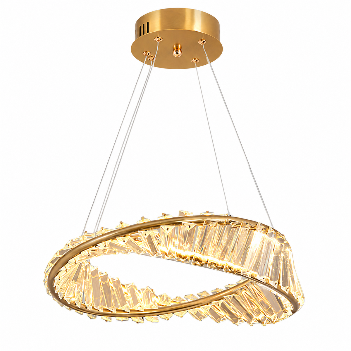 Lustre LED en verre | Romy