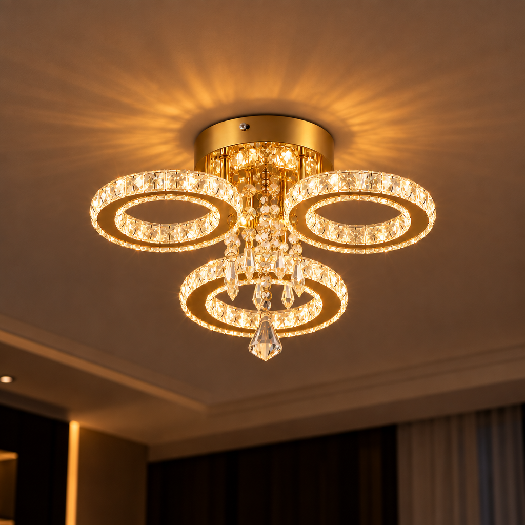 Plafonnier LED en cristal | Zoé