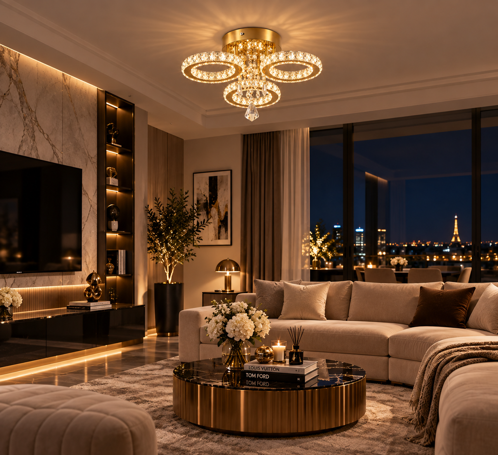 Plafonnier LED en cristal | Zoé