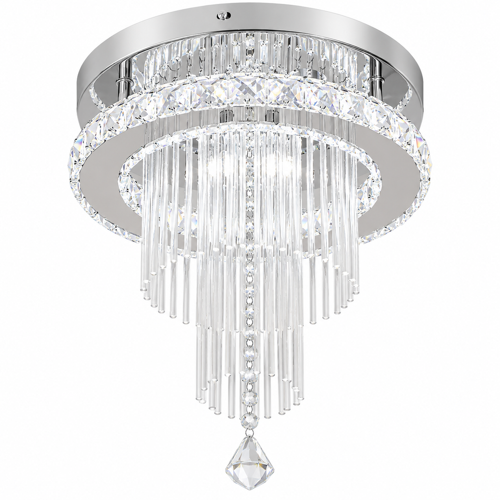 Plafonnier LED en cristal | Olivia