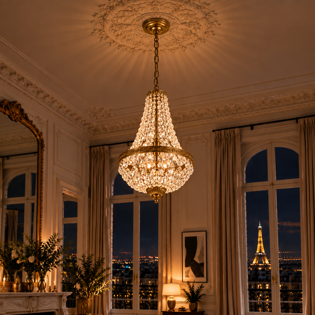 Lustre rétro en cristal | Diane