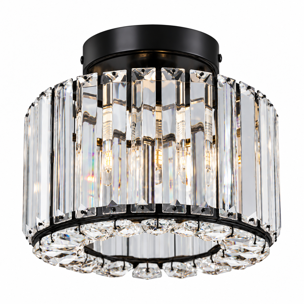 Plafonnier rond en cristal | Lina