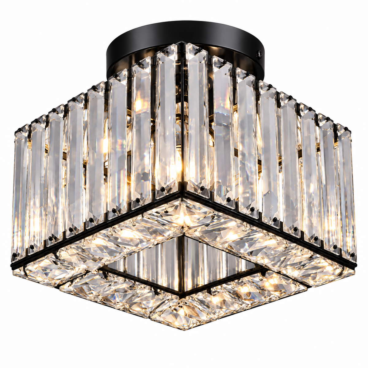 Plafonnier en cristal noir | Elena