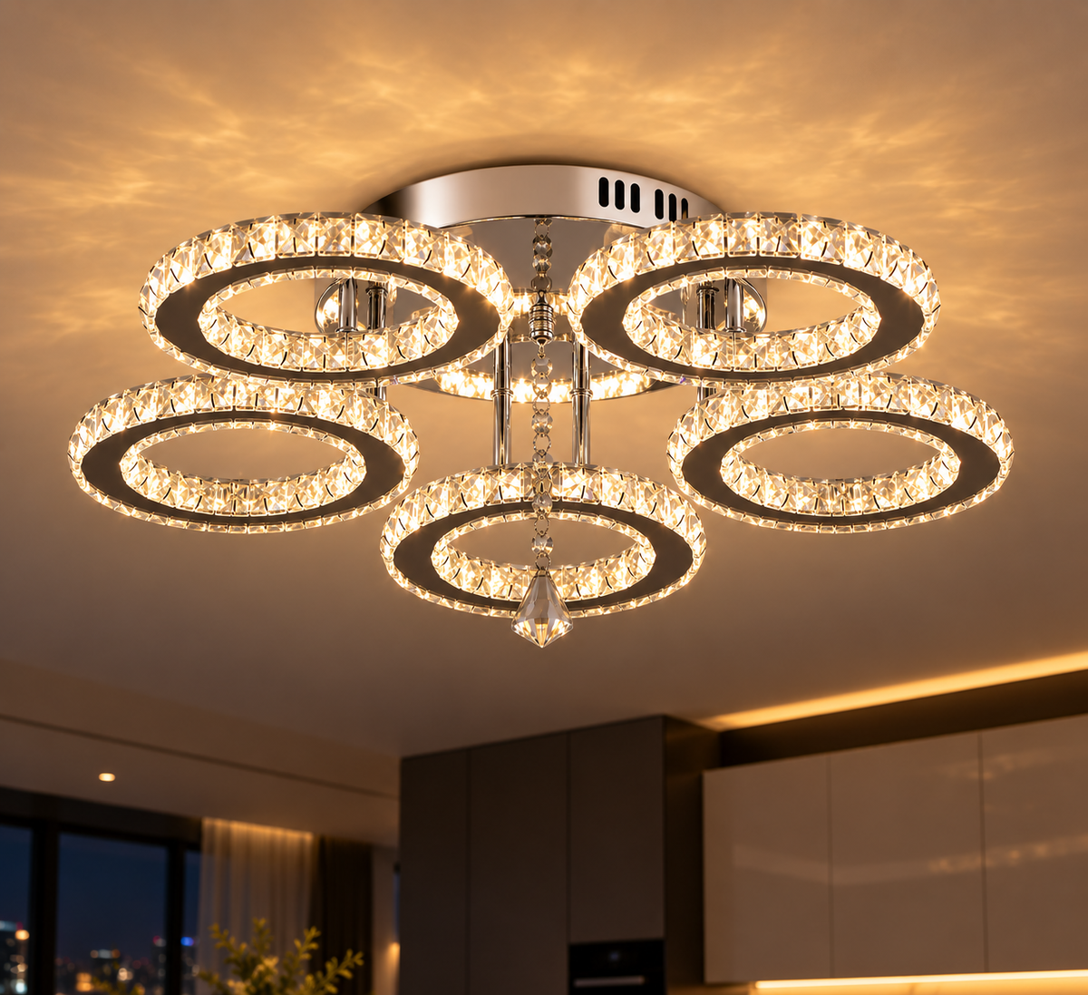 Plafonnier LED à 5 anneaux | Ava
