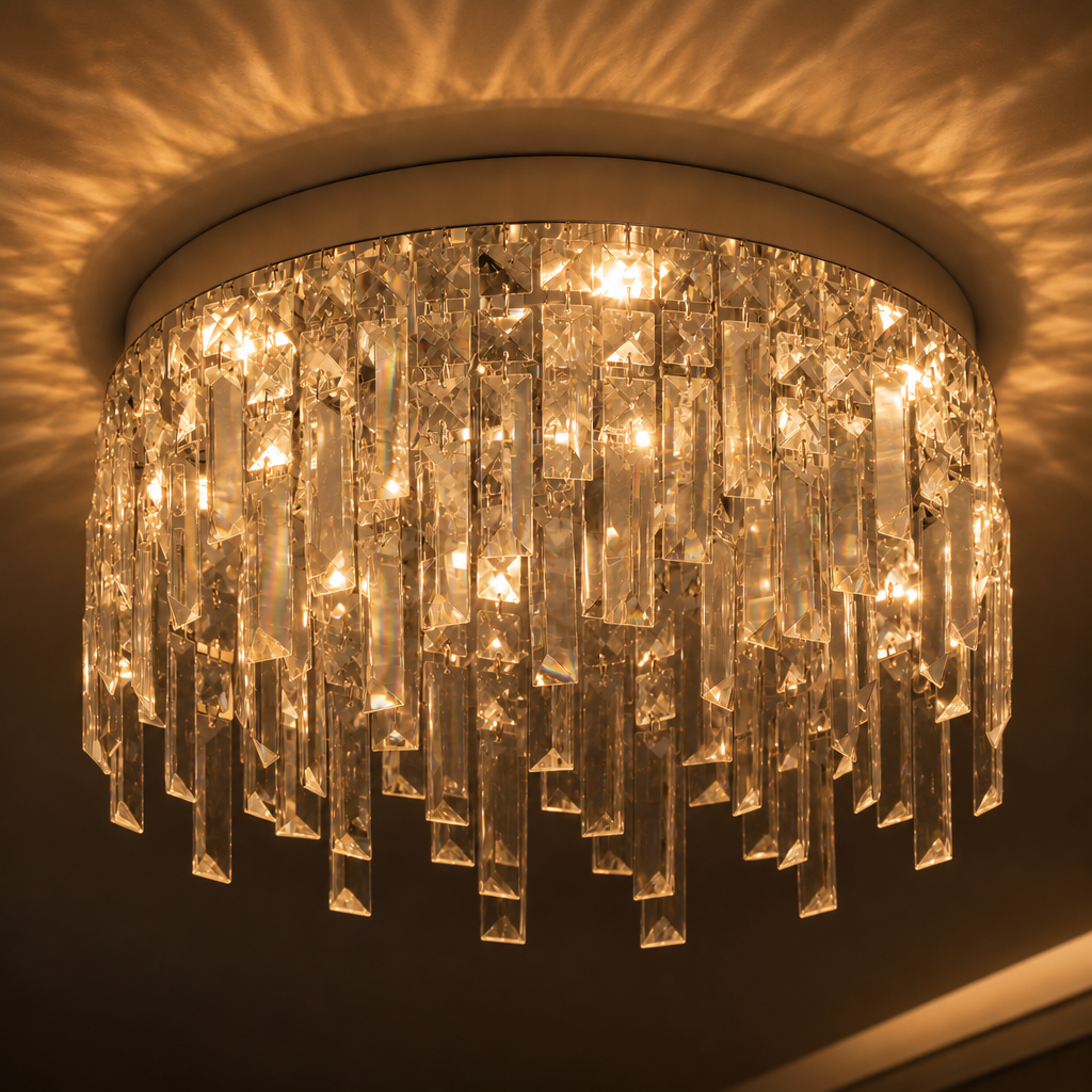 Plafonnier rond en cristal | Alba