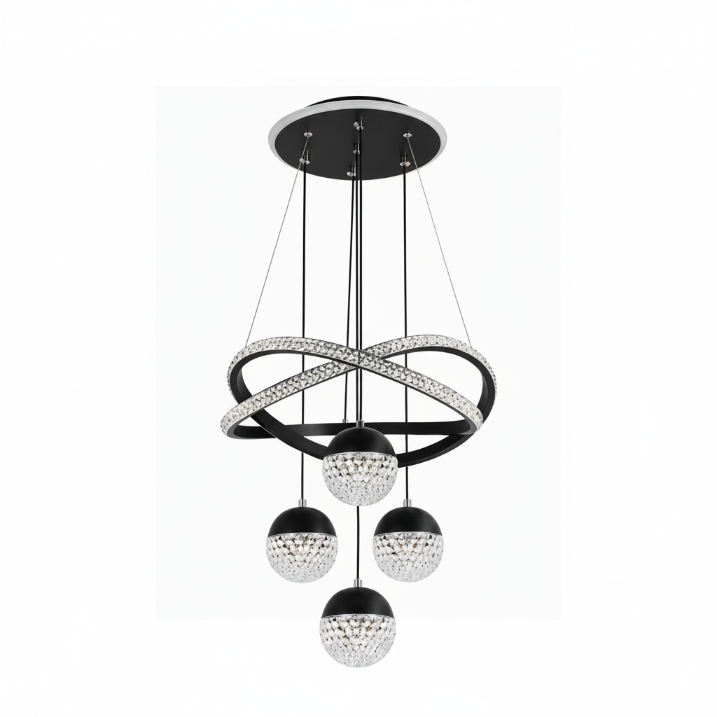 Lustre LED noir | Nora