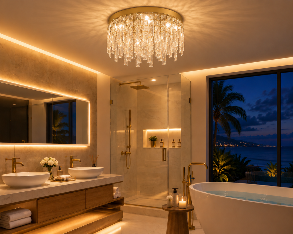 Plafonnier LED en cristal | Léna