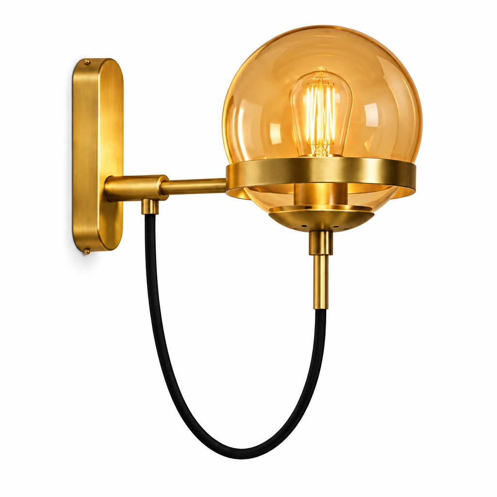 Applique murale globe en verre | Luna